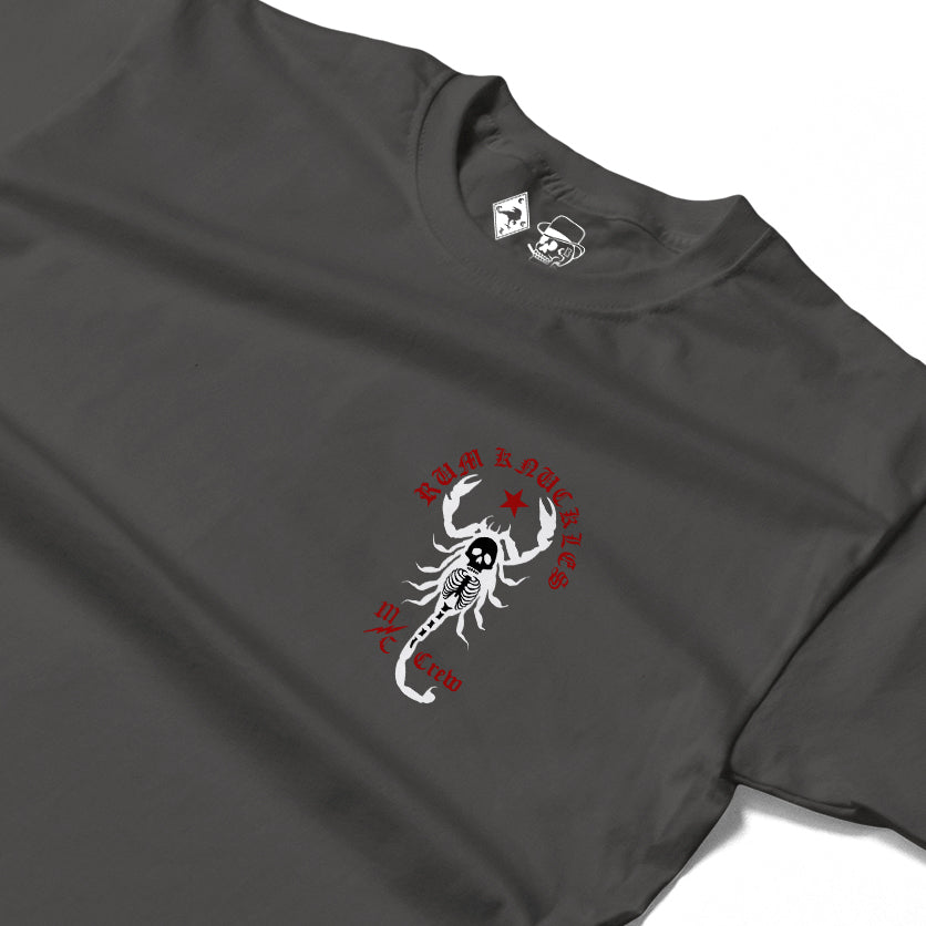 RUM KNUCKLES SCORPIO Long Sleeve Tee - Charcoal - detail