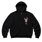 RUM KNUCKLES SCORPIO Zip Hoodie - Black - front