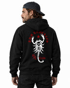 RUM KNUCKLES SCORPIO Zip Hoodie - Black - model back