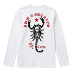 RUM KNUCKLES SCORPIO Long Sleeve Tee - White - back
