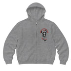 RUM KNUCKLES SCORPIO Zip Hoodie - Heather Grey - front