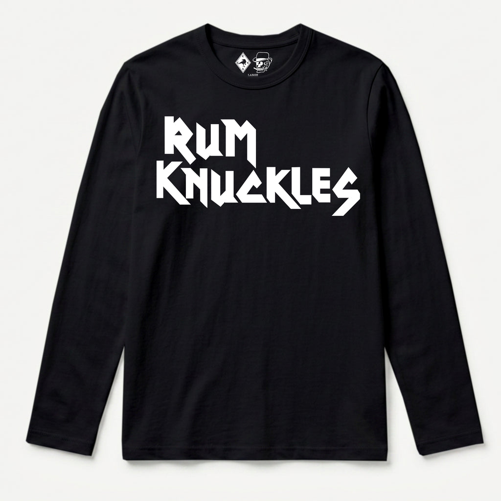 RUM KNUCKLES RK IRON Long Sleeve Tee - Black - front
