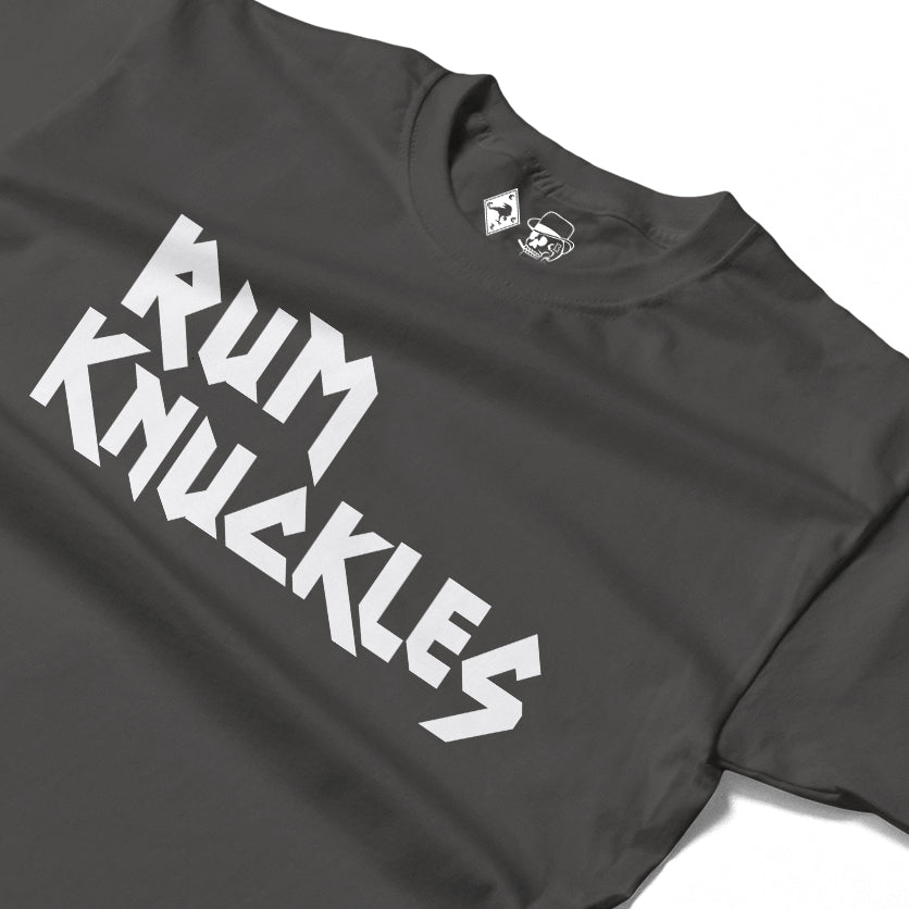 RUM KNUCKLES RK IRON Long Sleeve Tee - Charcoal - detail