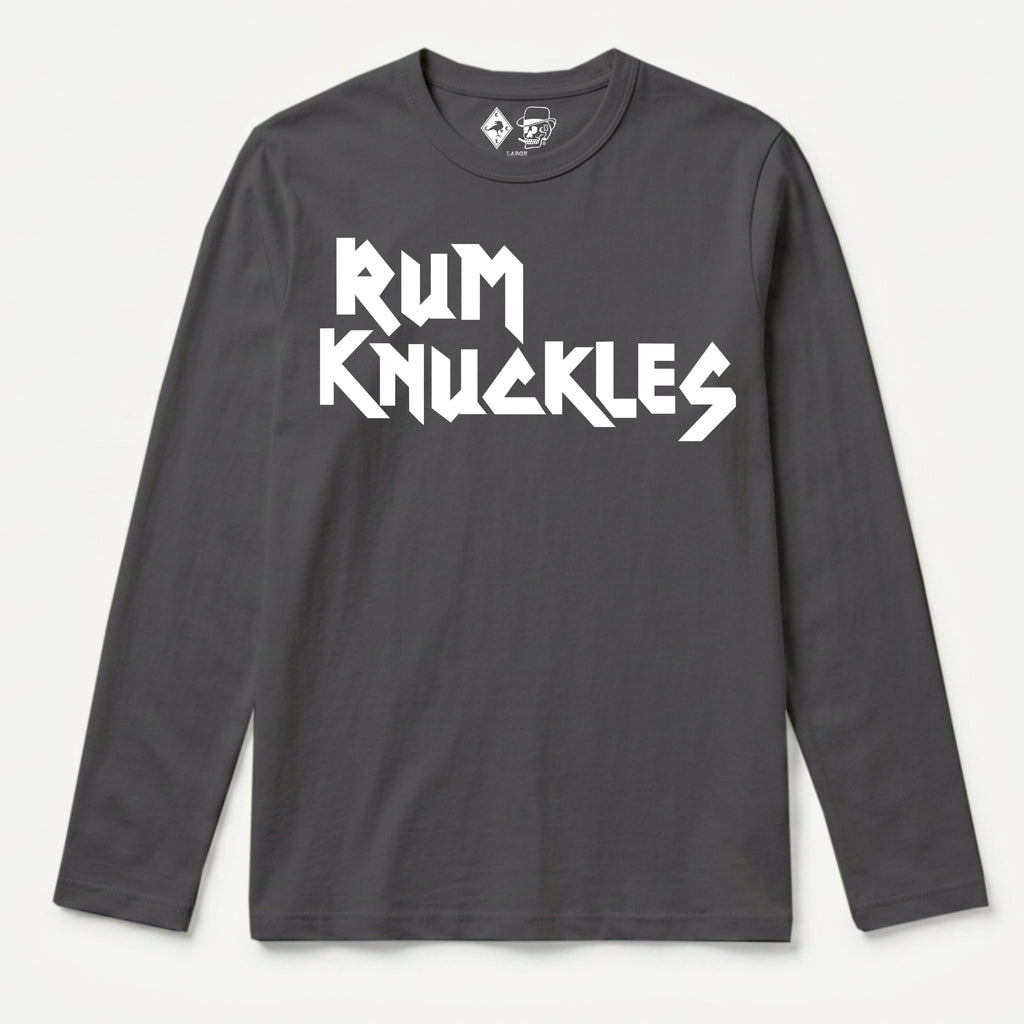 RUM KNUCKLES RK IRON Long Sleeve Tee - Charcoal - front