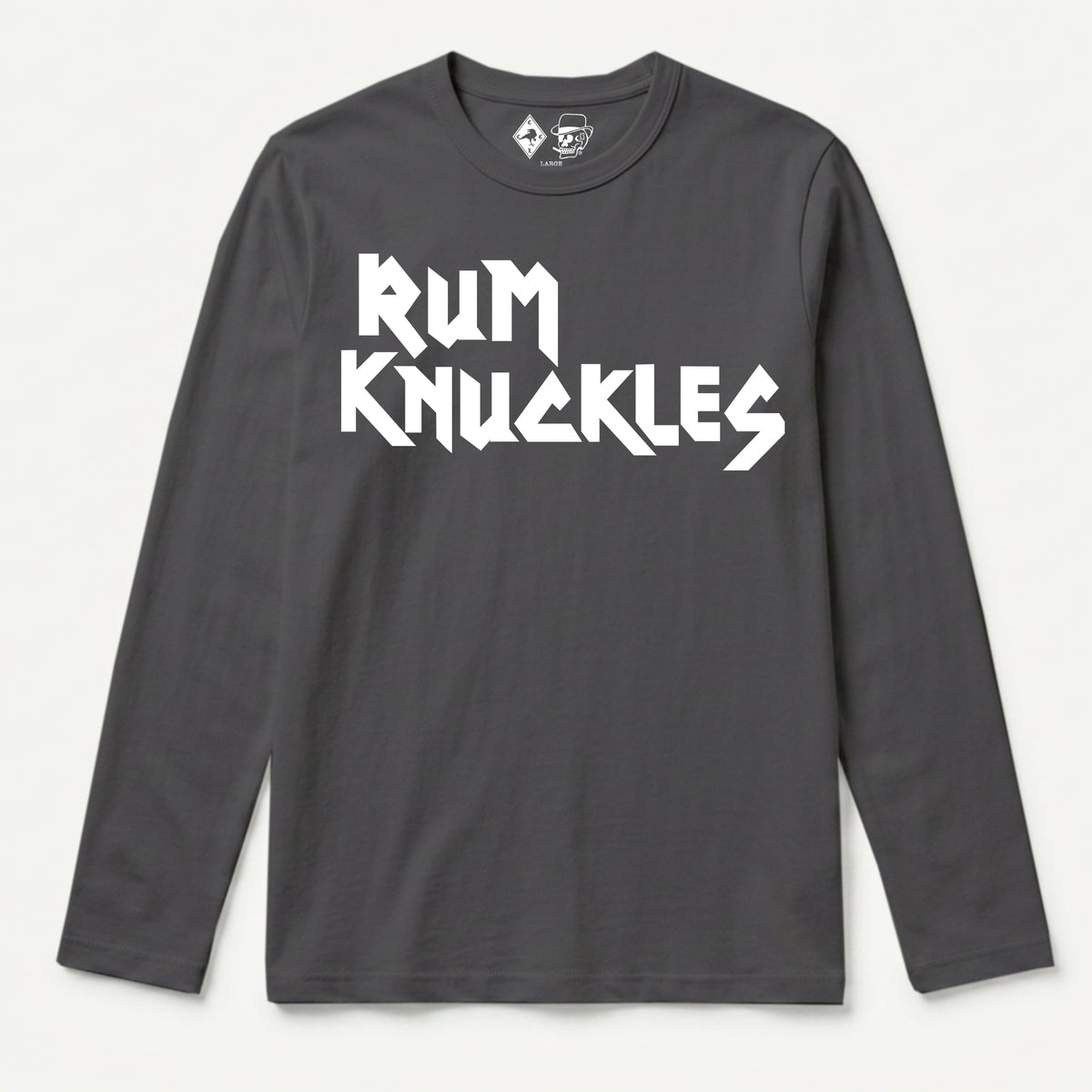 RUM KNUCKLES RK IRON Long Sleeve Tee - Charcoal - front