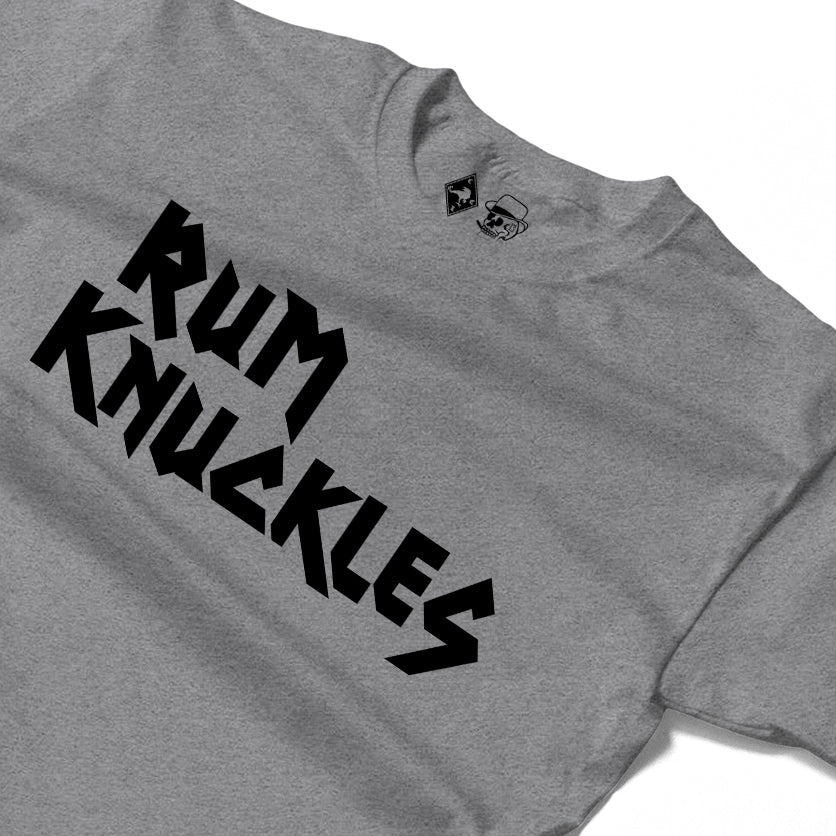 RUM KNUCKLES RK IRON Long Sleeve Tee - Heather Grey - detail