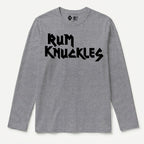 RUM KNUCKLES RK IRON Long Sleeve Tee - Heather Grey - front
