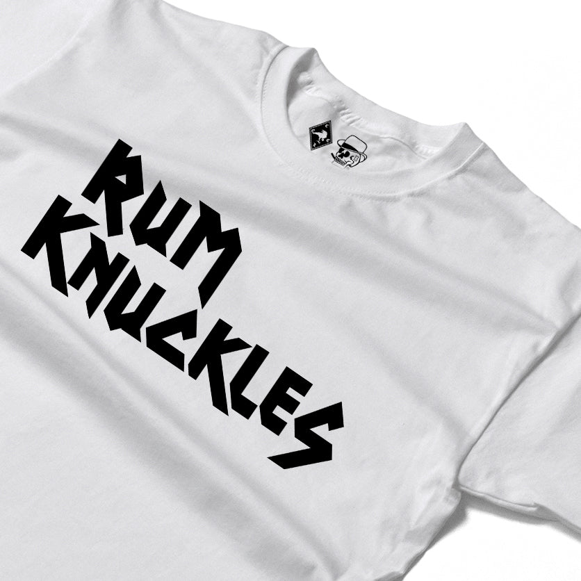 RUM KNUCKLES RK IRON Long Sleeve Tee - White - detail