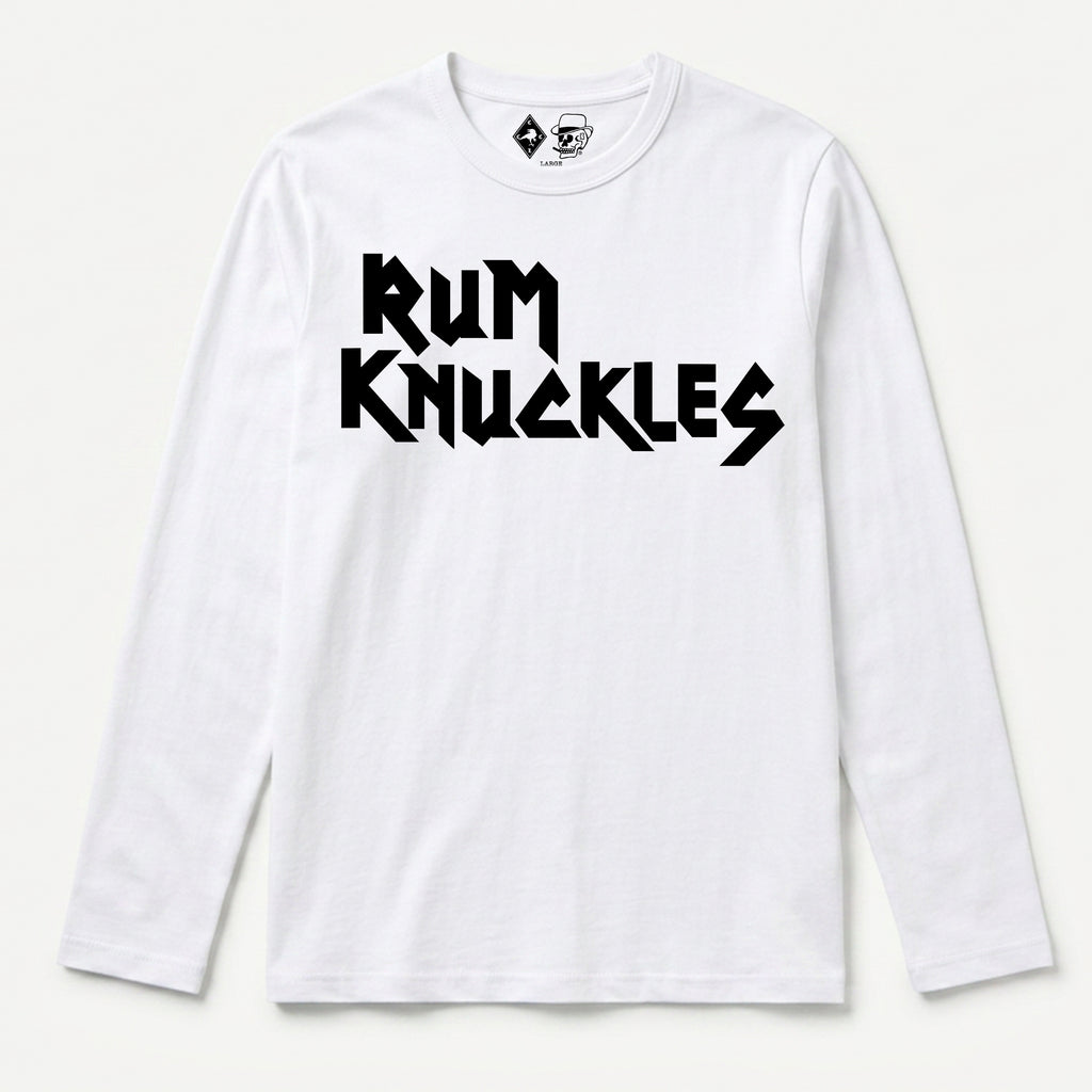 RUM KNUCKLES RK IRON Long Sleeve Tee - White - front