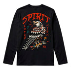 RUM KNUCKLES EAGLE SPIRIT Long Sleeve Tee - Black - back