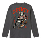 RUM KNUCKLES EAGLE SPIRIT Long Sleeve Tee - Charcoal - back