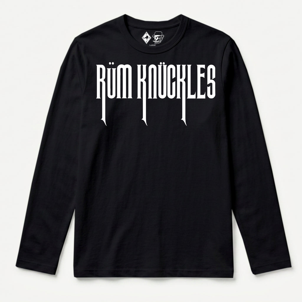 RUM KNUCKLES RK CREW Long Sleeve Tee - Black - front