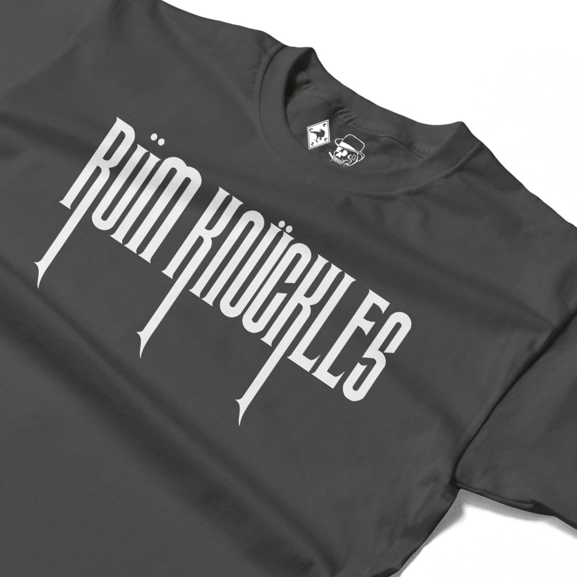RUM KNUCKLES RK CREW Long Sleeve Tee - Charcoal - detail