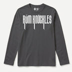 RUM KNUCKLES RK CREW Long Sleeve Tee - Charcoal - front