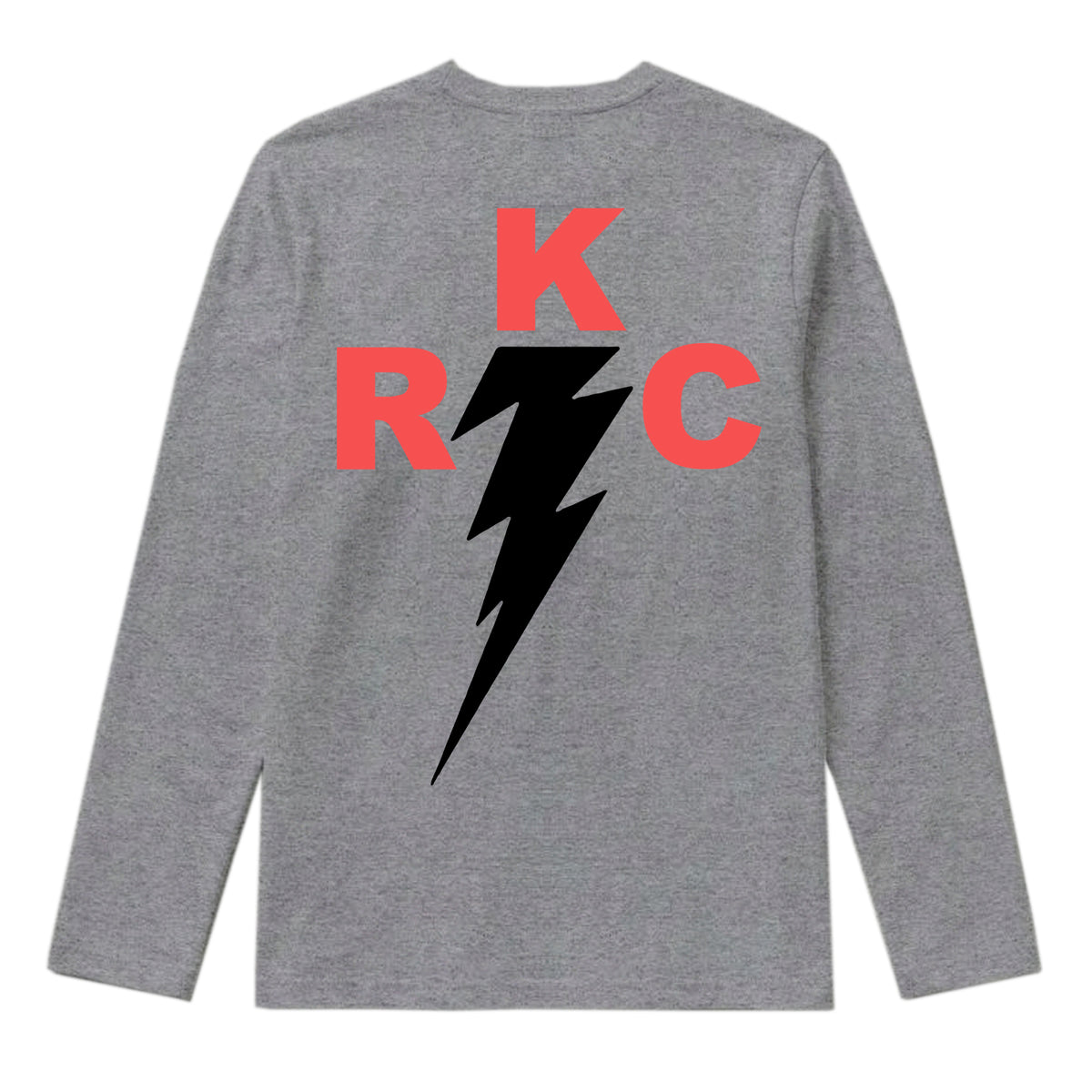 RUM KNUCKLES RKC Long Sleeve Tee - Heather Grey - back