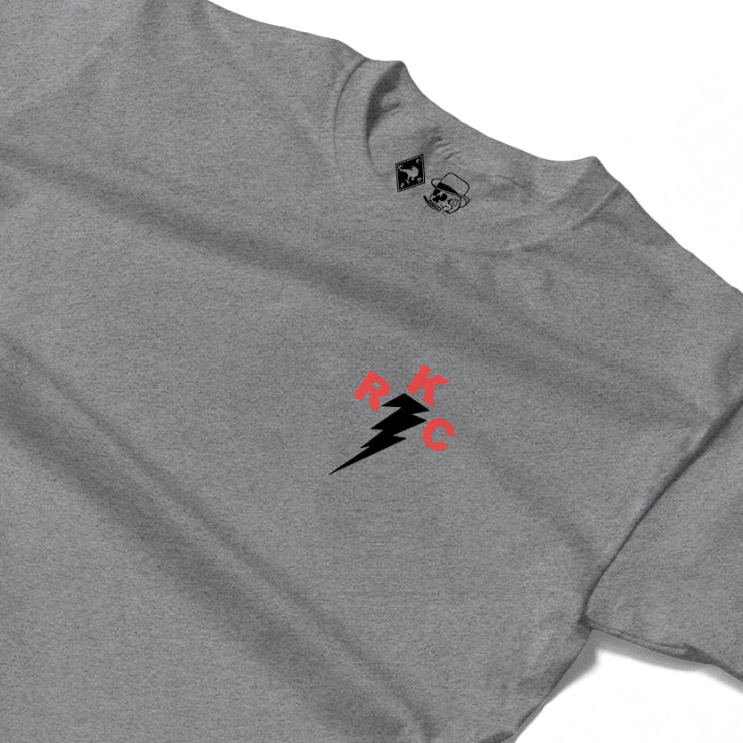 RUM KNUCKLES RKC Long Sleeve Tee - Heather Grey - detail