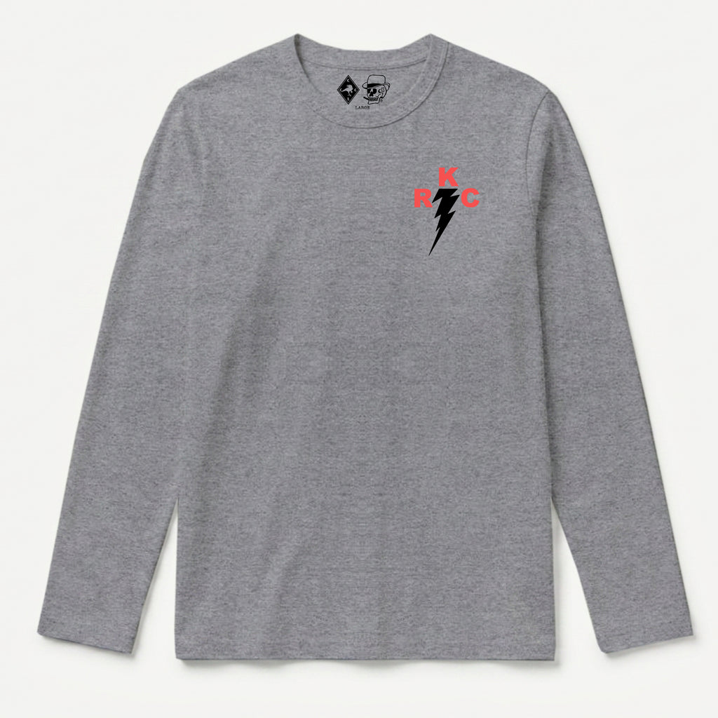 RUM KNUCKLES RKC Long Sleeve Tee - Heather Grey - front