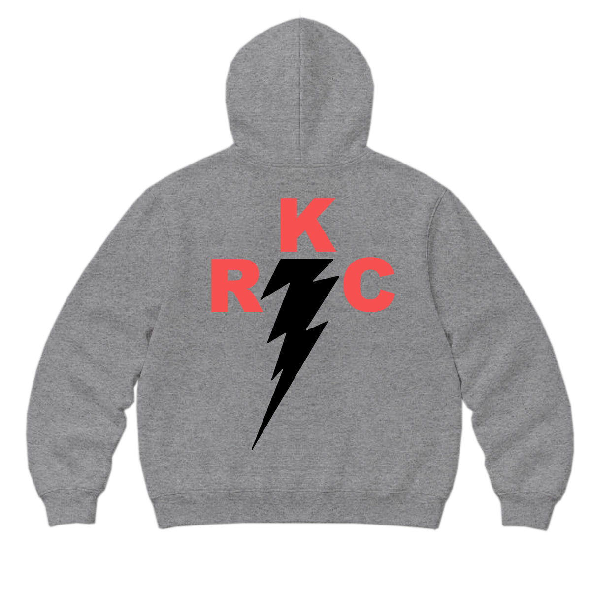 RUM KNUCKLES RKC Zip Hoodie - Heather Grey - back