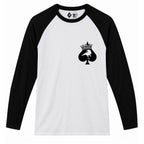 RUM KNUCKLES SPECIAL OPS Baseball Tee - White/Black - front