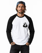 RUM KNUCKLES SPECIAL OPS Baseball Tee - White/Black - model front
