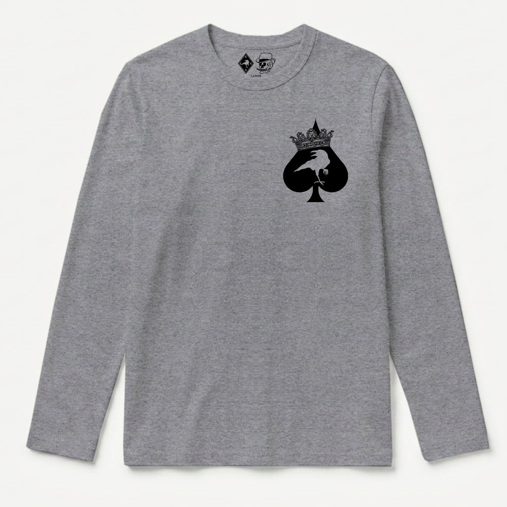 RUM KNUCKLES SPECIAL OPS Long Sleeve Tee - Heather Grey - front