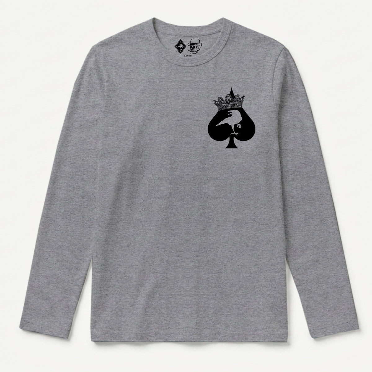 RUM KNUCKLES SPECIAL OPS Long Sleeve Tee - Heather Grey - front