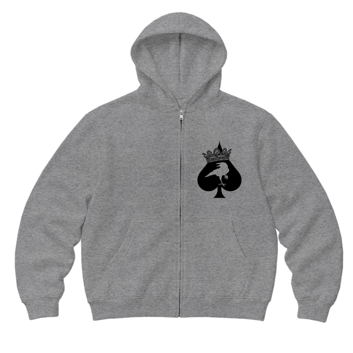 RUM KNUCKLES SPECIAL OPS Zip Hoodie - Heather Grey - front