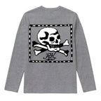 RUM KNUCKLES FLAG Long Sleeve Tee - Heather Grey - back