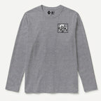 RUM KNUCKLES FLAG Long Sleeve Tee - Heather Grey - front
