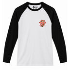 RUM KNUCKLES HAWAIIAN Baseball Tee - White/Black - front