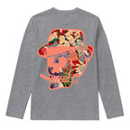 RUM KNUCKLES HAWAIIAN Long Sleeve Tee - Heather Grey - back