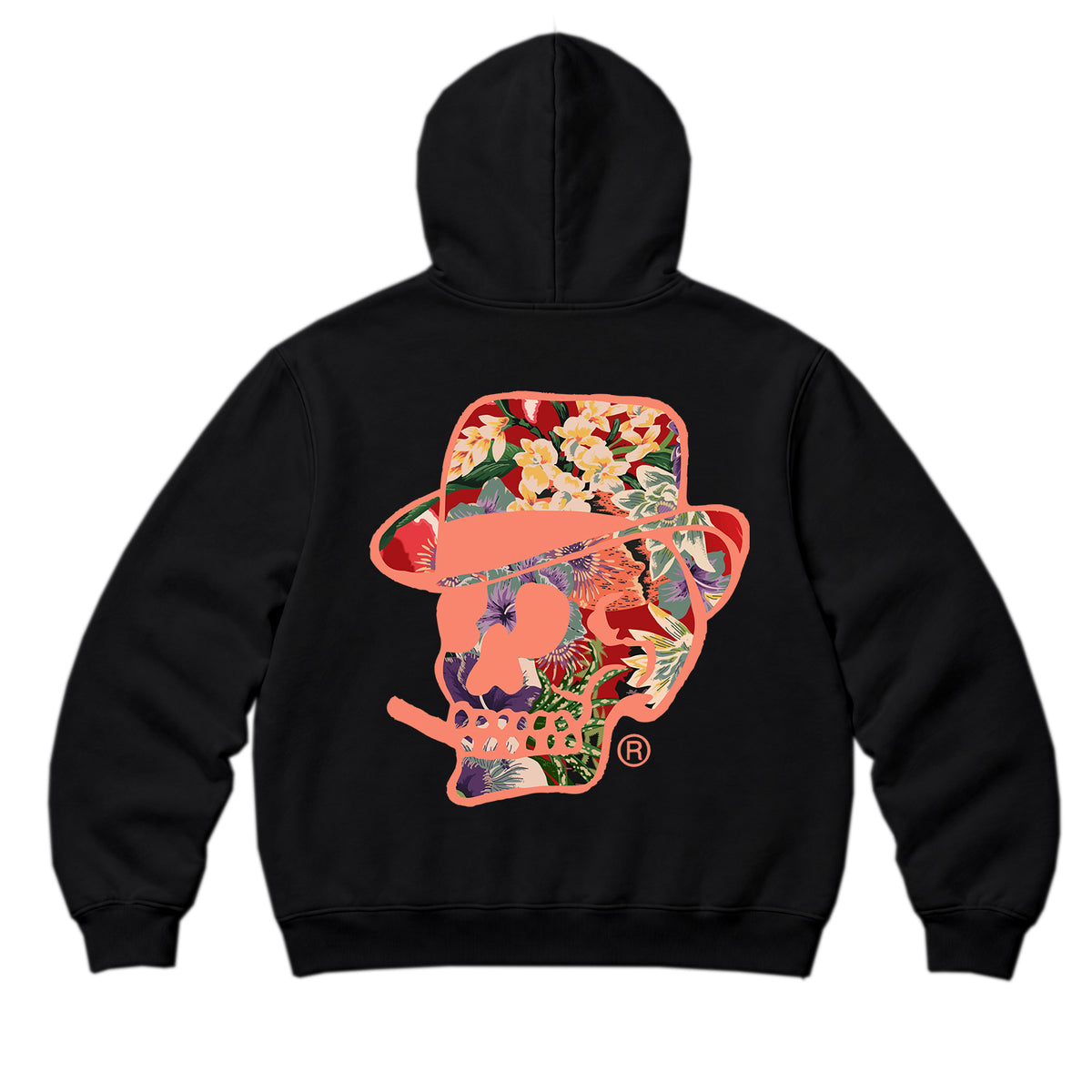 RUM KNUCKLES HAWAIIAN Zip Hoodie - Black - back