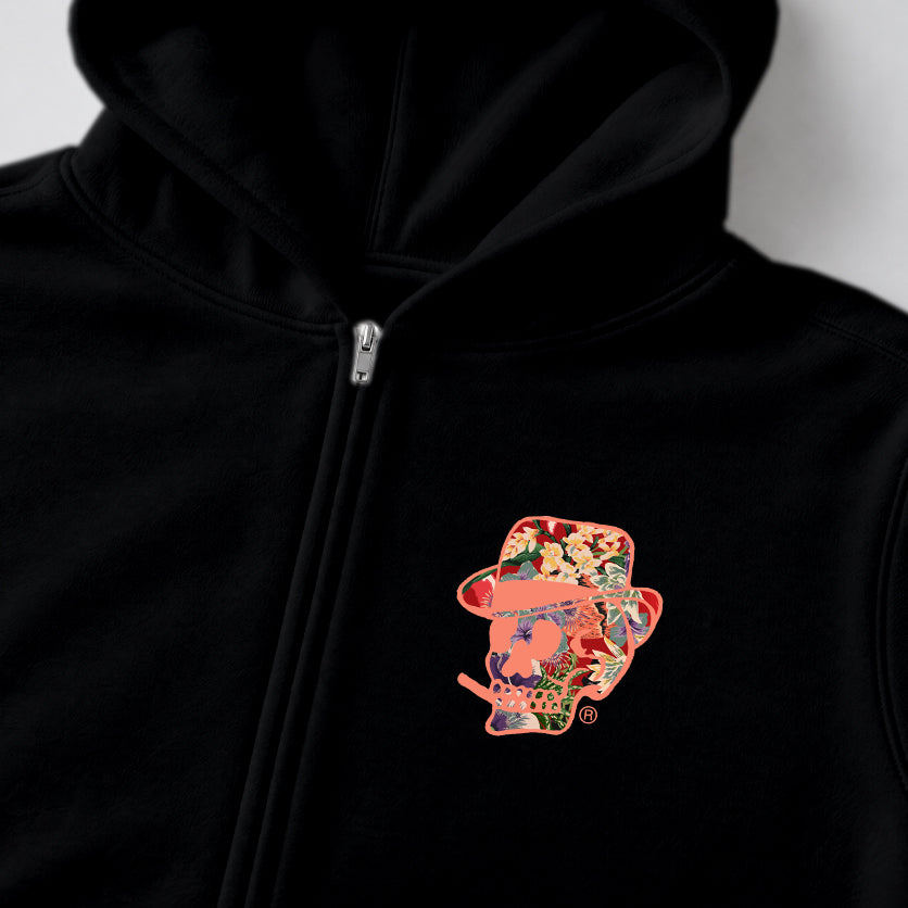 RUM KNUCKLES HAWAIIAN Zip Hoodie - Black - detail