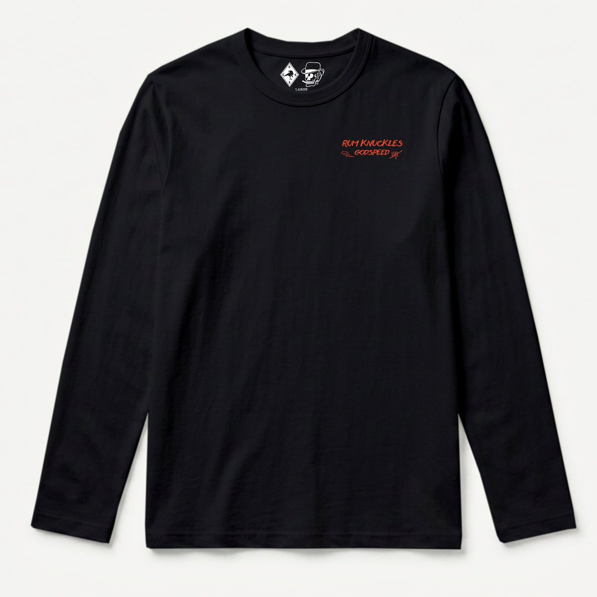 RUM KNUCKLES MC BANDANA Long Sleeve Tee - Black - front