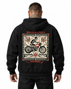 RUM KNUCKLES MC BANDANA Zip Hoodie - Black - model back