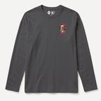 RUM KNUCKLES PARADISE SKULLS Long Sleeve Tee - Charcoal - front