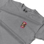 RUM KNUCKLES PARADISE SKULLS Long Sleeve Tee - Heather Grey - detail