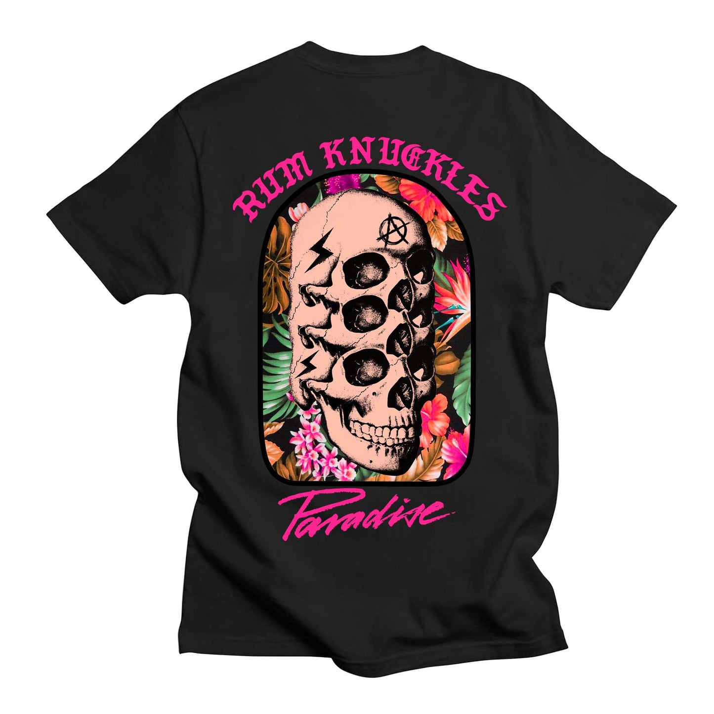 RUM KNUCKLES PARADISE SKULLS T-SHIRT