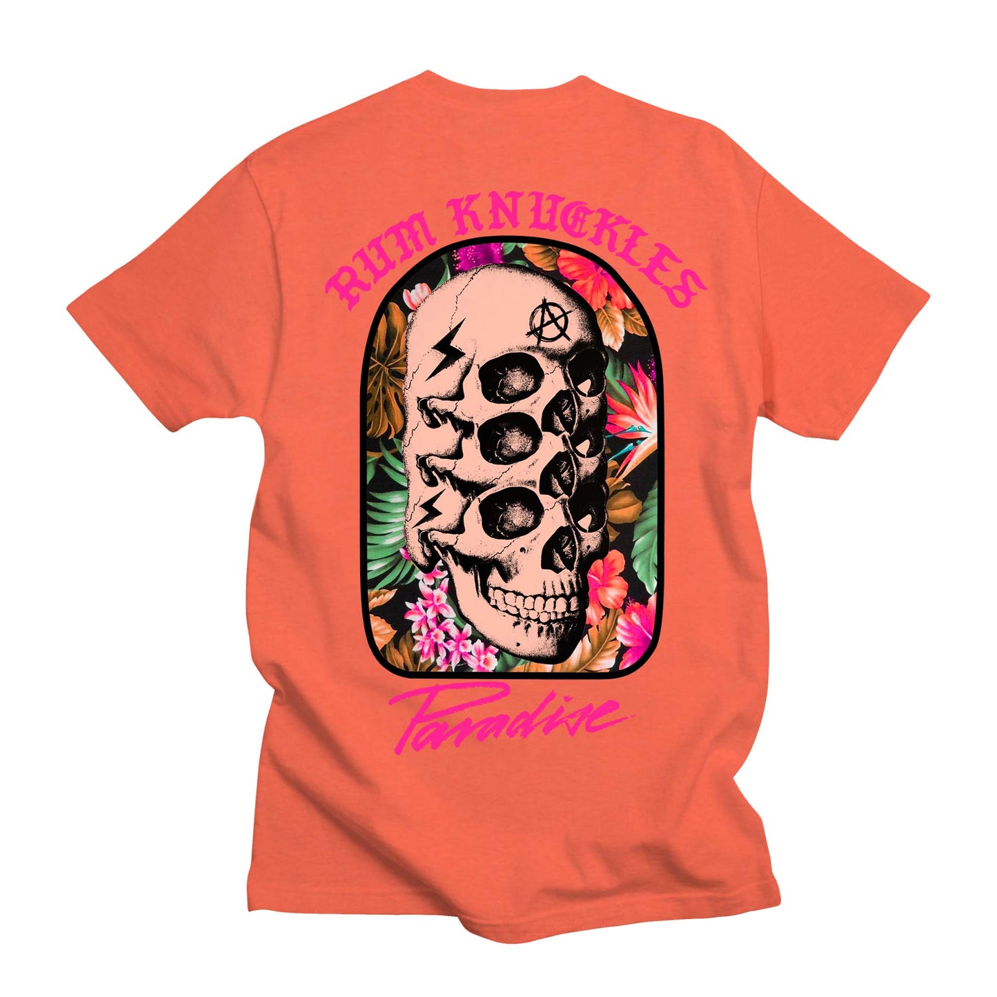RUM KNUCKLES PARADISE SKULLS T-SHIRT
