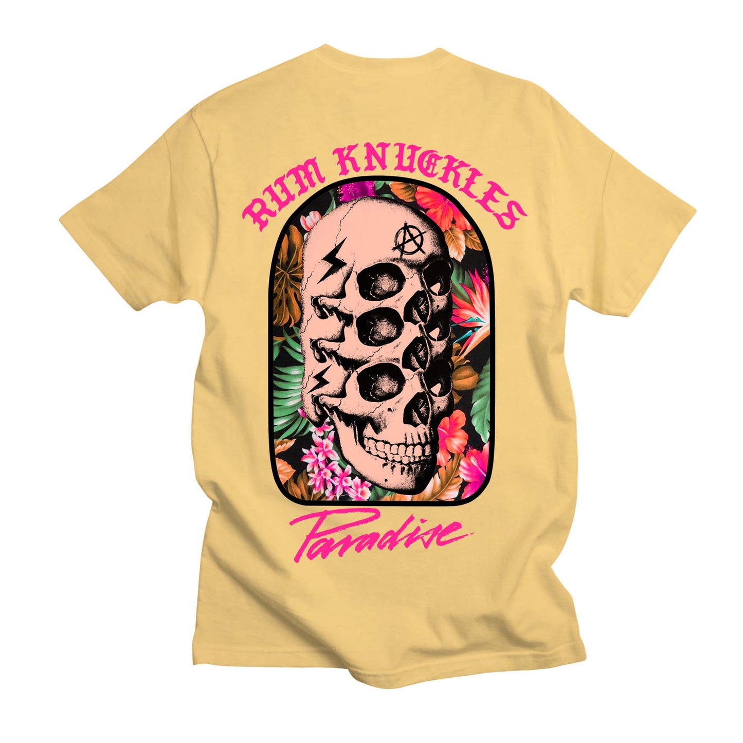 RUM KNUCKLES PARADISE SKULLS T-SHIRT