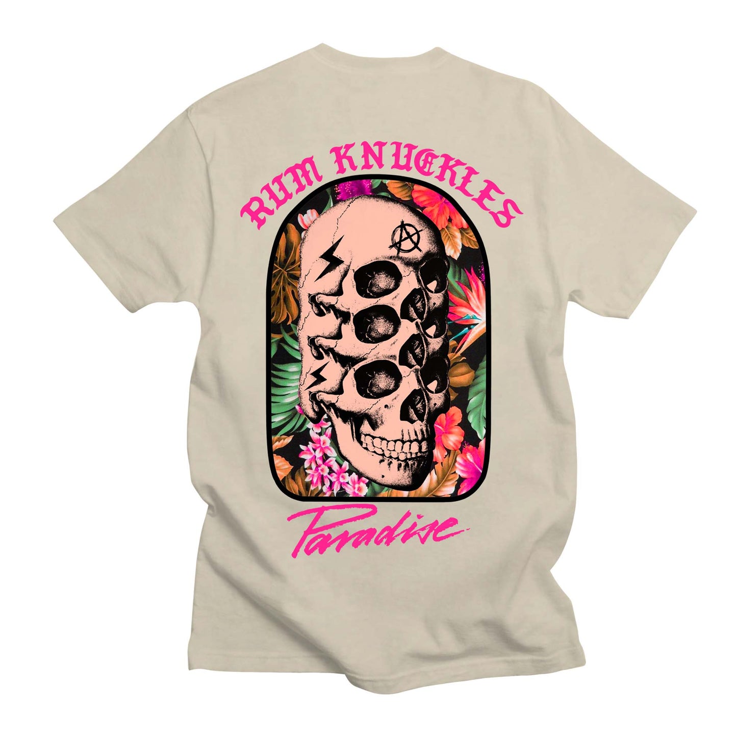 RUM KNUCKLES PARADISE SKULLS T-SHIRT
