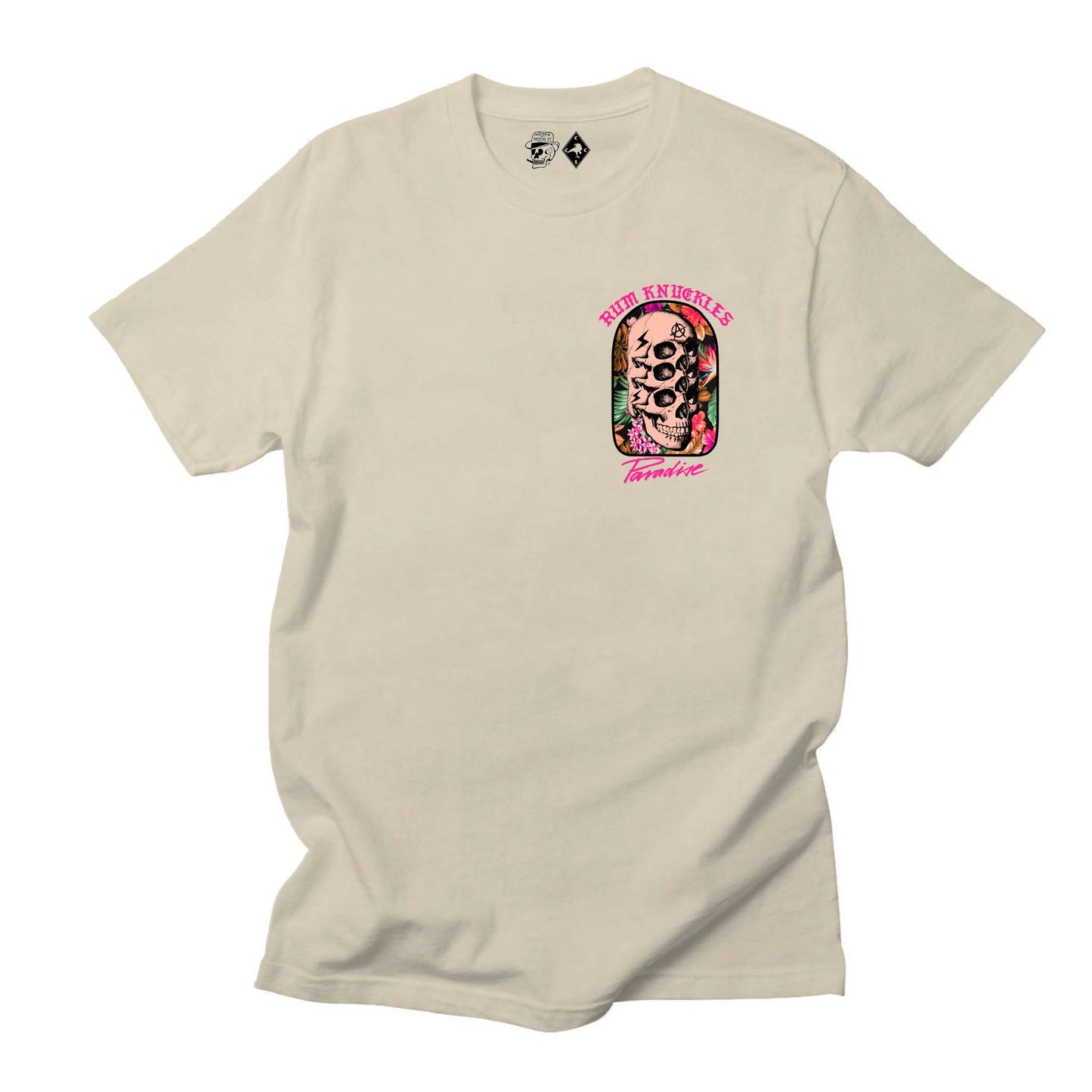 RUM KNUCKLES PARADISE SKULLS T-SHIRT