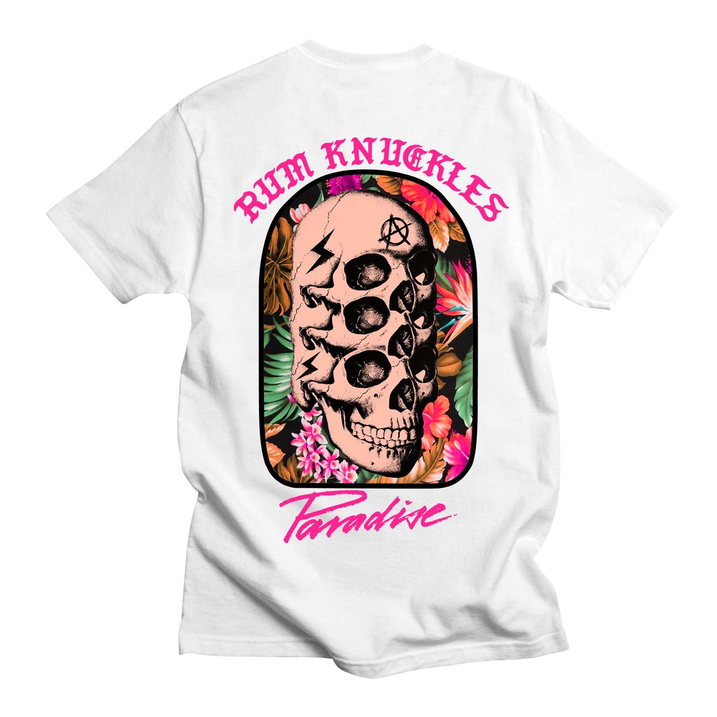 RUM KNUCKLES PARADISE SKULLS T-SHIRT