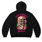 RUM KNUCKLES PARADISE SKULLS Zip Hoodie - Black - back