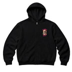 RUM KNUCKLES PARADISE SKULLS Zip Hoodie - Black - front
