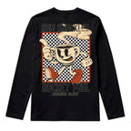 RUM KNUCKLES ROCKET FUEL Long Sleeve Tee - Black - back