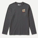 RUM KNUCKLES ROCKET FUEL Long Sleeve Tee - Charcoal - front