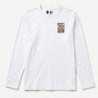 RUM KNUCKLES ROCKET FUEL Long Sleeve Tee - White - front