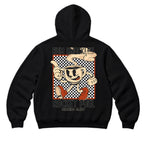 RUM KNUCKLES ROCKET FUEL Zip Hoodie - Black - back