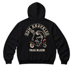 RUM KNUCKLES TRAIL BLAZIN Zip Hoodie - Black - back